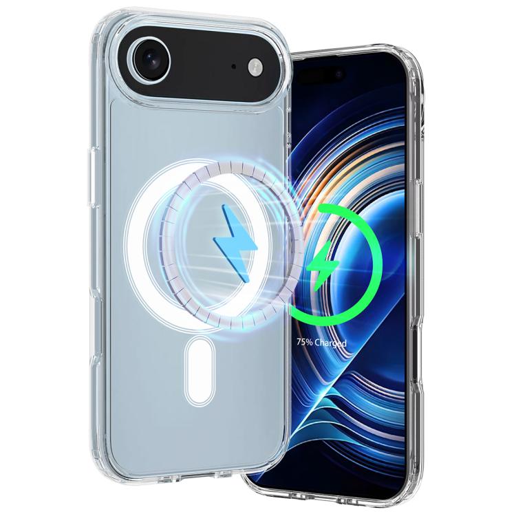 For iPhone Air MagSafe Clear Acrylic PC Hybrid TPU Phone Case - Transparent
