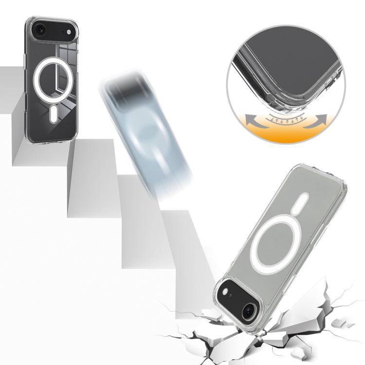 For iPhone Air MagSafe Clear Acrylic PC Hybrid TPU Phone Case - Transparent