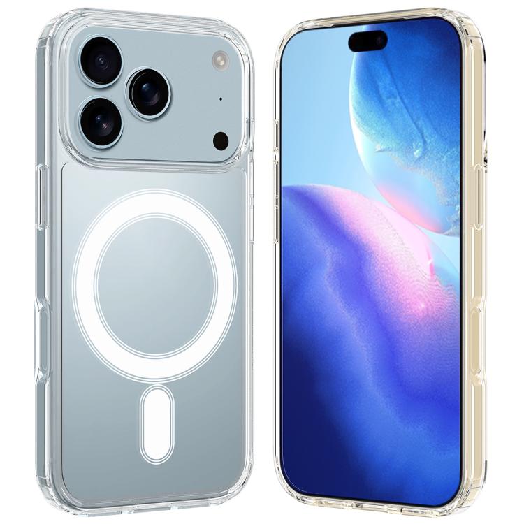 For iPhone 17 Pro Max MagSafe Clear Acrylic PC Hybrid TPU Phone Case - Transparent