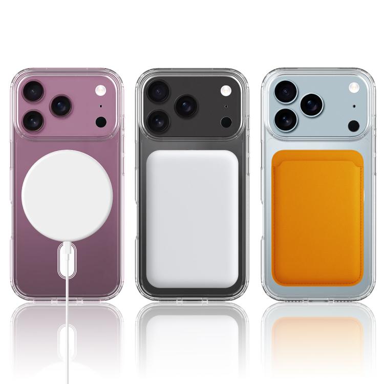 For iPhone 17 Pro Max MagSafe Clear Acrylic PC Hybrid TPU Phone Case - Transparent