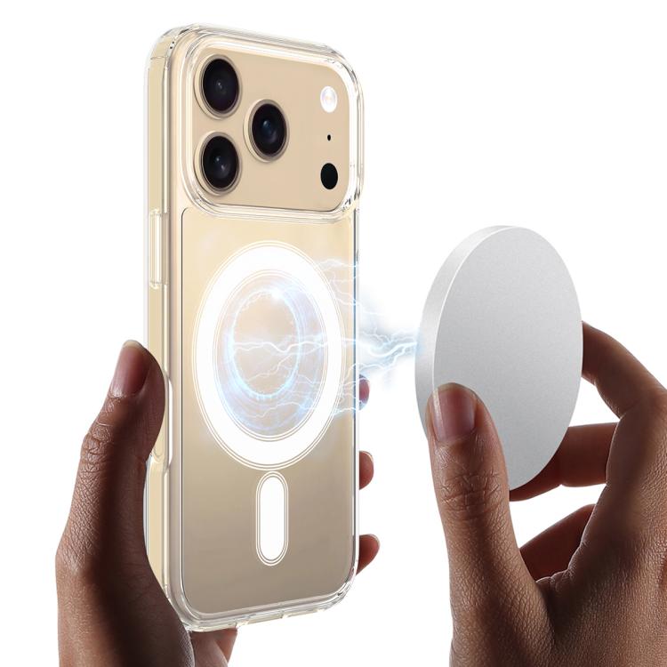 For iPhone 17 Pro Max MagSafe Clear Acrylic PC Hybrid TPU Phone Case - Transparent