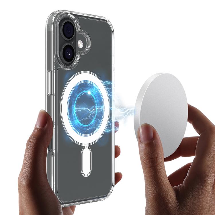 For iPhone 17 MagSafe Clear Acrylic PC Hybrid TPU Phone Case - Transparent