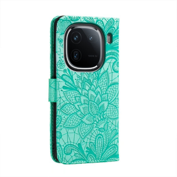 For vivo iQOO 12 Lace Flower Embossing Flip Leather Phone Case