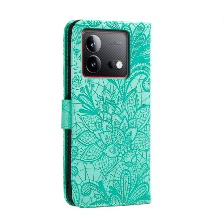 For vivo iQOO Neo8 Lace Flower Embossing Flip Leather Phone Case