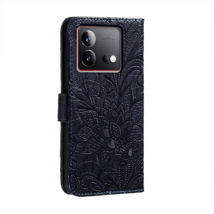 For vivo iQOO Neo8 Lace Flower Embossing Flip Leather Phone Case
