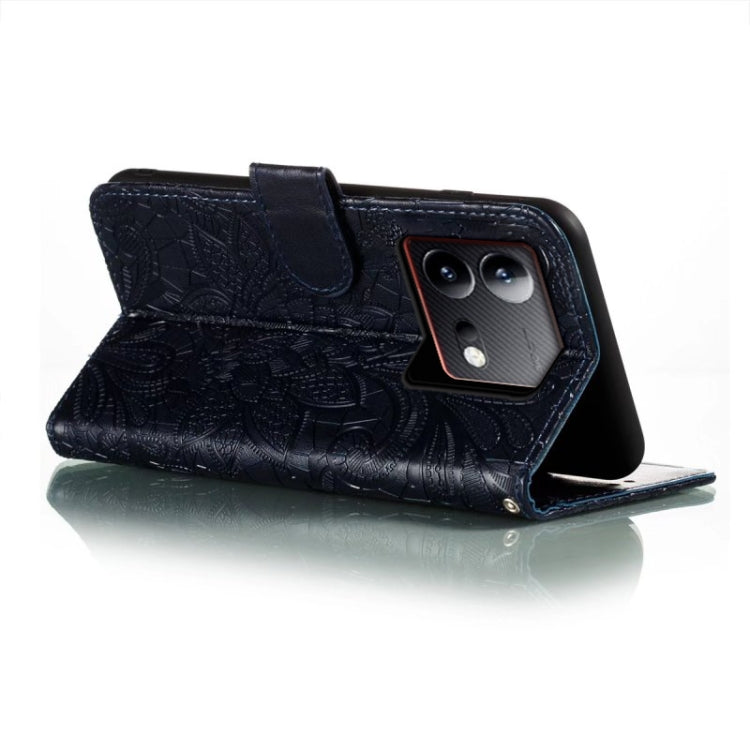 For vivo iQOO Neo8 Lace Flower Embossing Flip Leather Phone Case