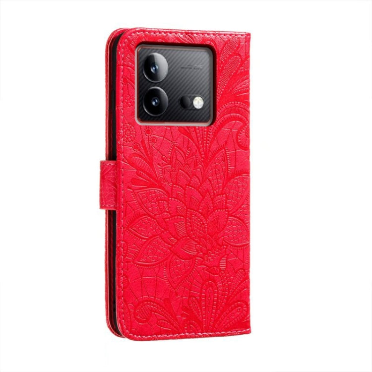 For vivo iQOO Neo8 Lace Flower Embossing Flip Leather Phone Case