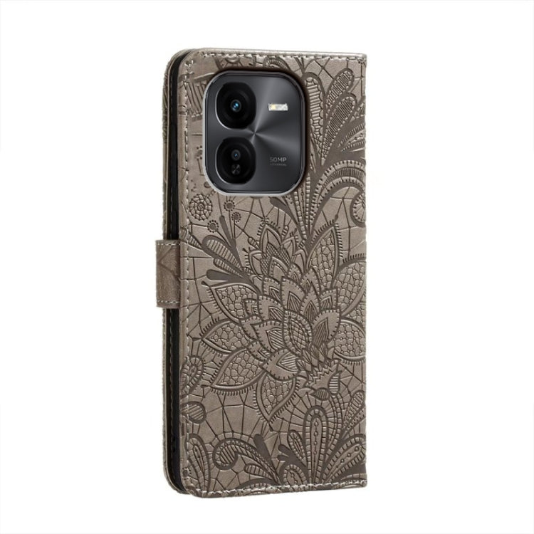 For vivo iQOO Z9X Lace Flower Embossing Flip Leather Phone Case