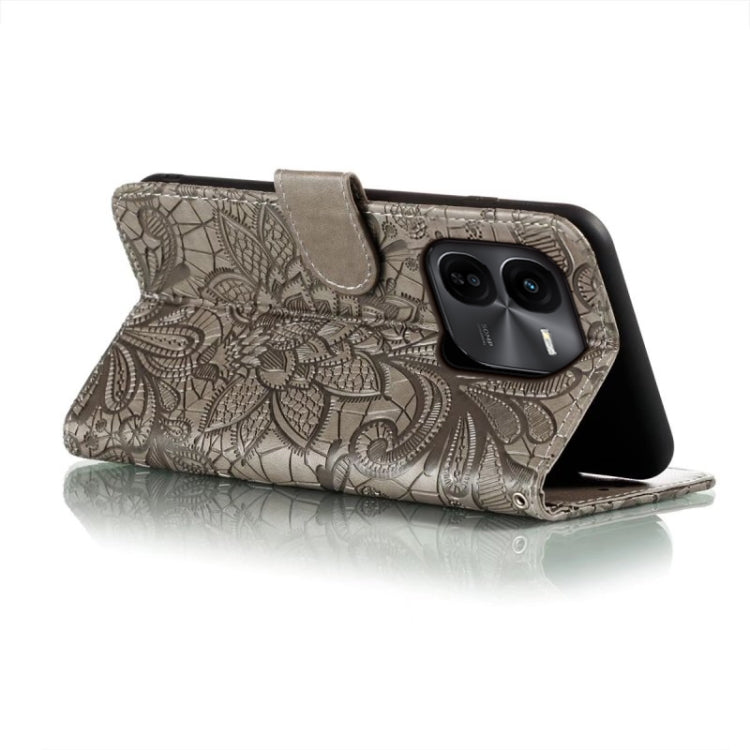 For vivo iQOO Z9X Lace Flower Embossing Flip Leather Phone Case