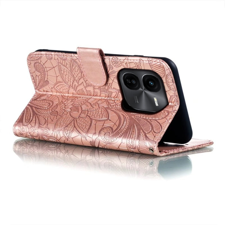 For vivo iQOO Z9X Lace Flower Embossing Flip Leather Phone Case