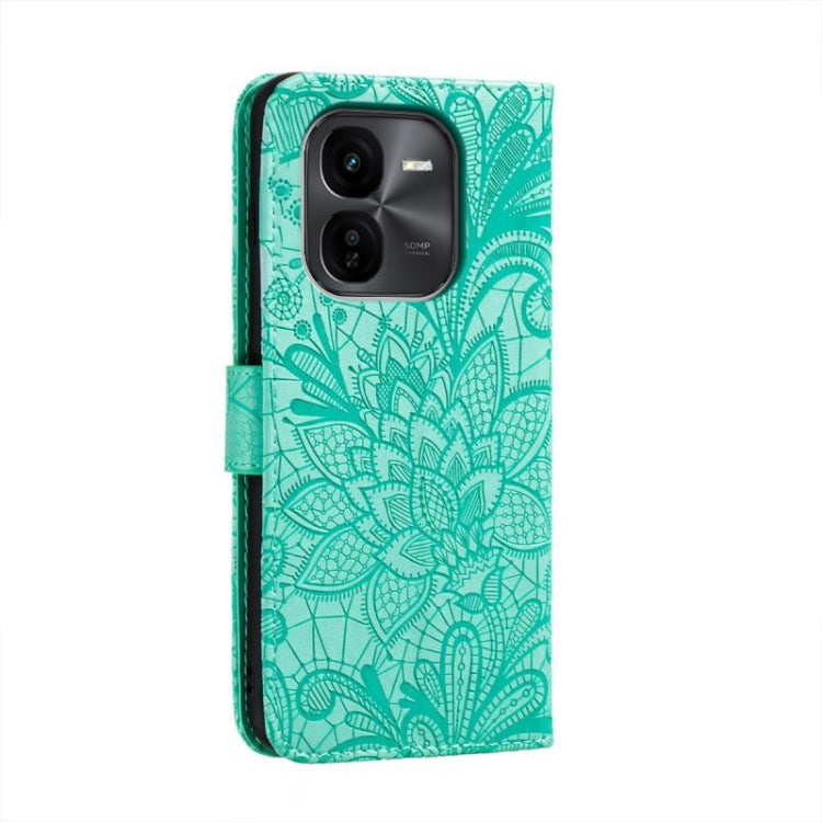 For vivo iQOO Z9X Lace Flower Embossing Flip Leather Phone Case