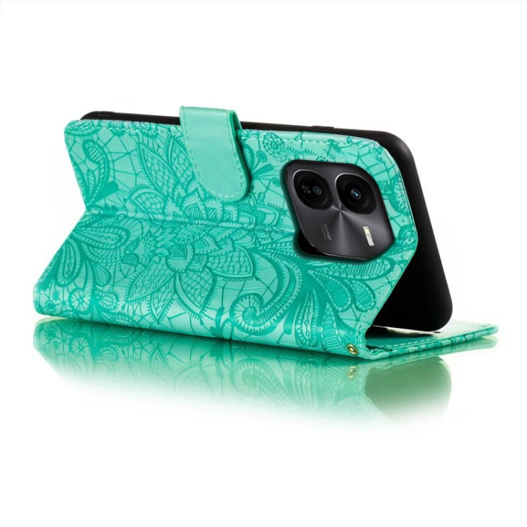 For vivo iQOO Z9X Lace Flower Embossing Flip Leather Phone Case