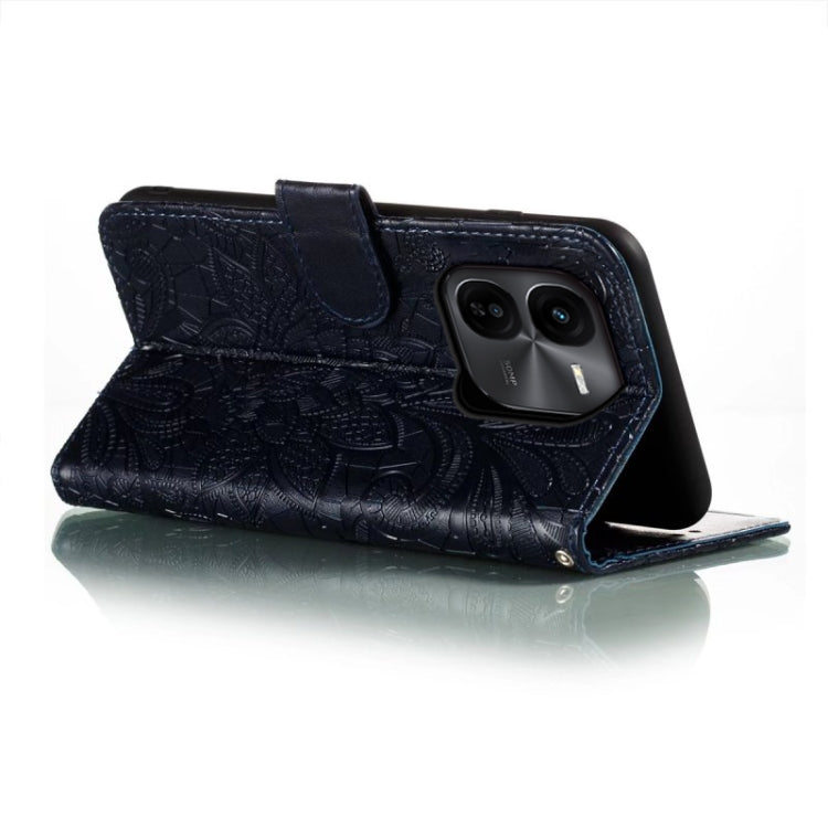 For vivo iQOO Z9X Lace Flower Embossing Flip Leather Phone Case