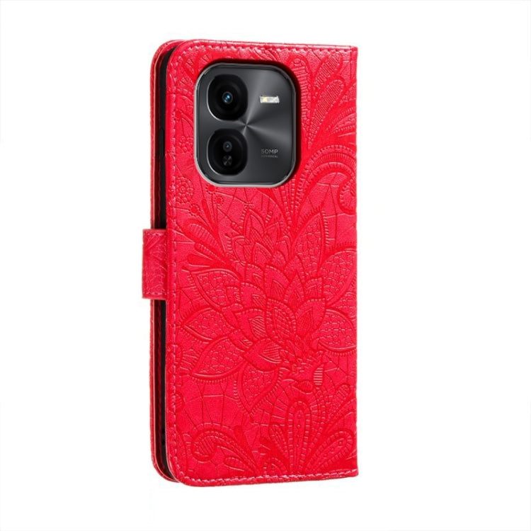 For vivo iQOO Z9X Lace Flower Embossing Flip Leather Phone Case