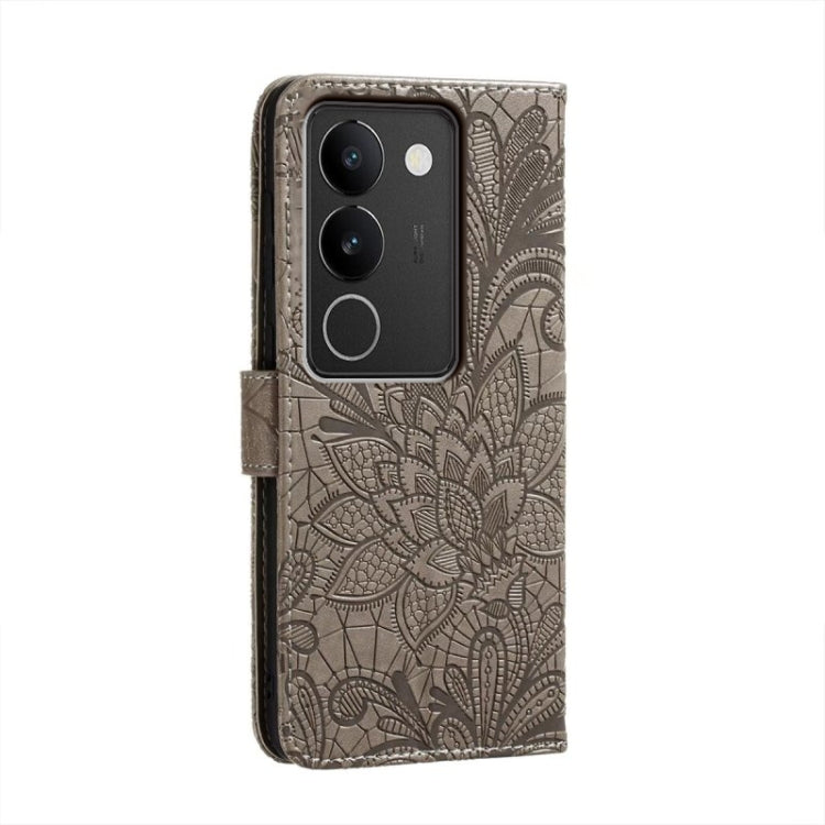 For vivo S17 Lace Flower Embossing Flip Leather Phone Case