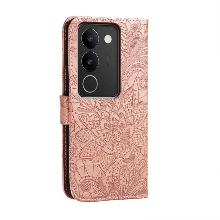 For vivo S17 Lace Flower Embossing Flip Leather Phone Case