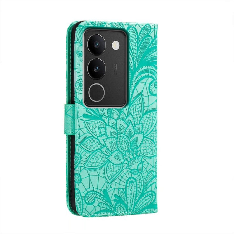 For vivo S17 Lace Flower Embossing Flip Leather Phone Case