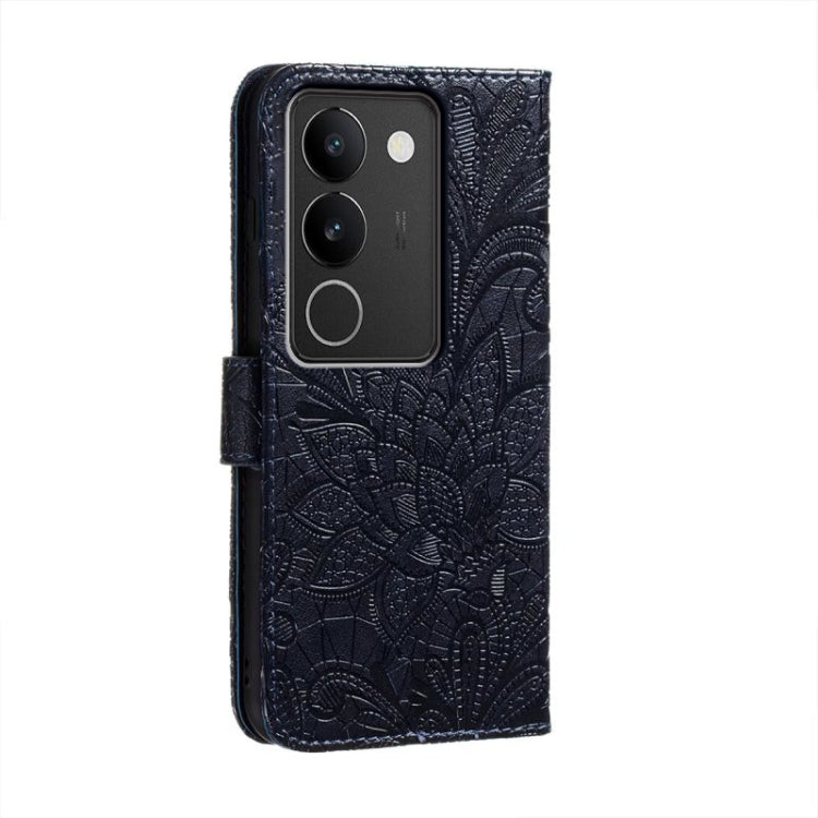 For vivo S17 Lace Flower Embossing Flip Leather Phone Case