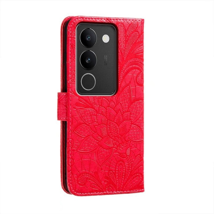 For vivo S17 Lace Flower Embossing Flip Leather Phone Case