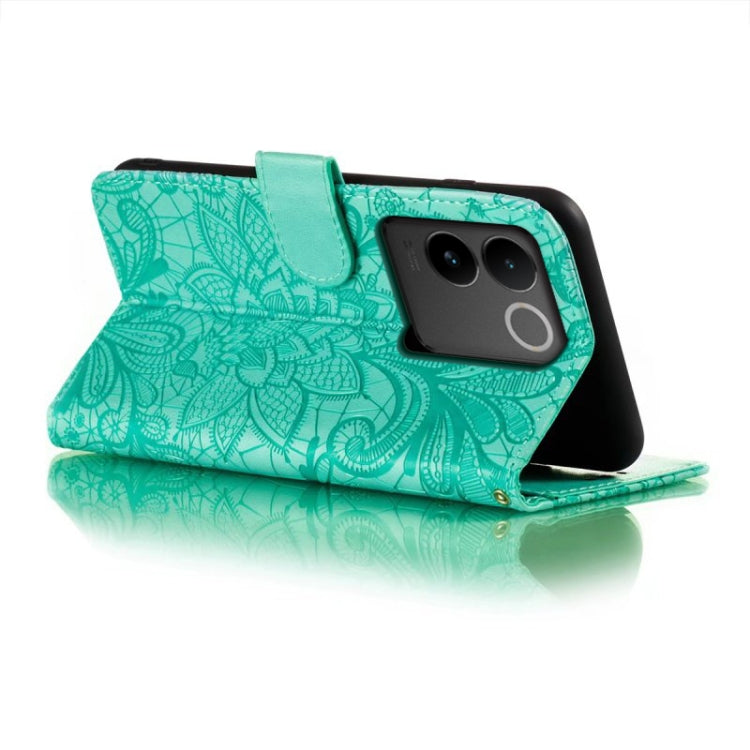 For vivo S17E Lace Flower Embossing Flip Leather Phone Case
