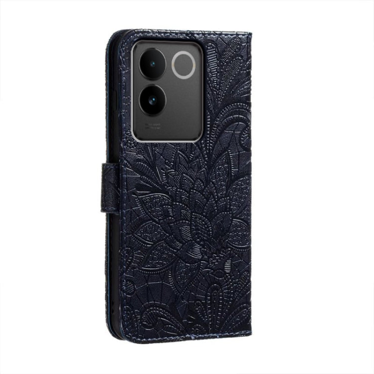 For vivo S17E Lace Flower Embossing Flip Leather Phone Case
