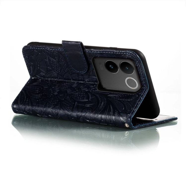 For vivo S17E Lace Flower Embossing Flip Leather Phone Case