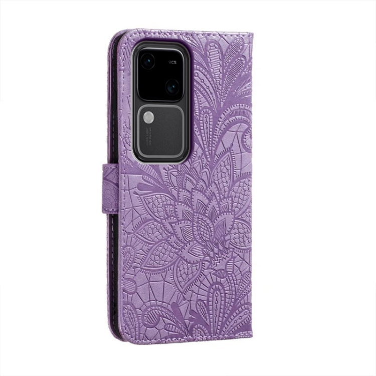 For vivo S18 Lace Flower Embossing Flip Leather Phone Case