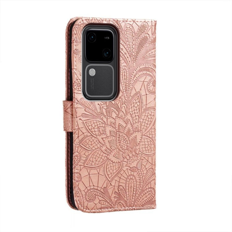 For vivo S18 Lace Flower Embossing Flip Leather Phone Case