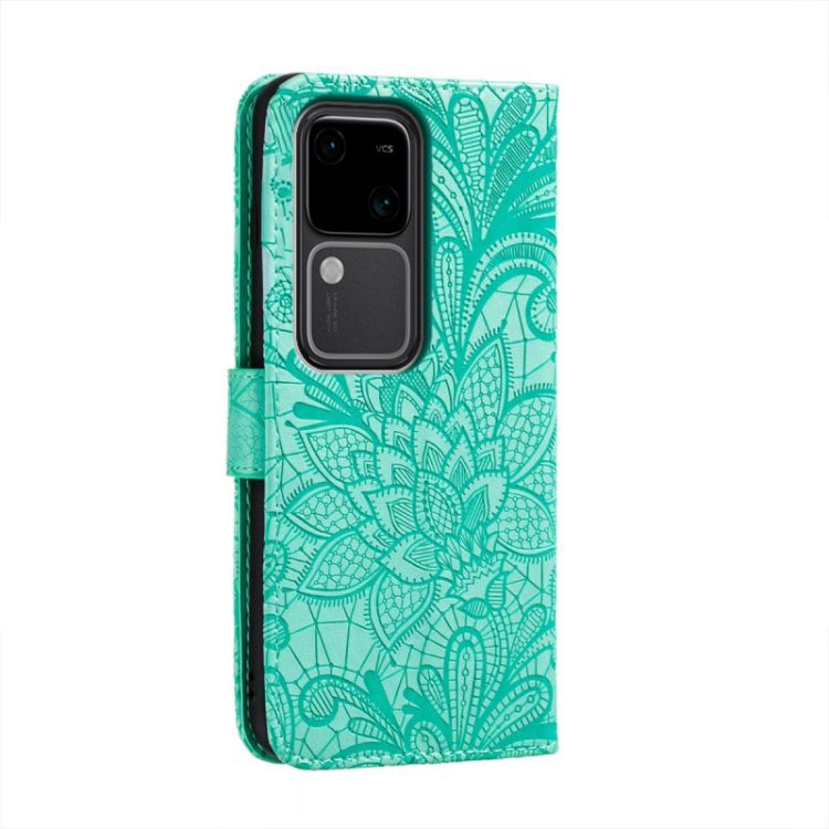 For vivo S18 Lace Flower Embossing Flip Leather Phone Case