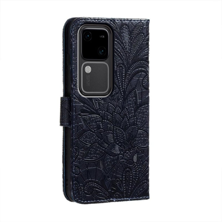 For vivo S18 Lace Flower Embossing Flip Leather Phone Case