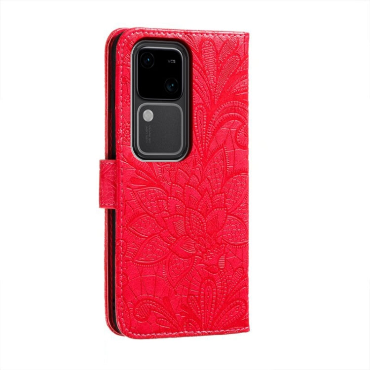 For vivo S18 Lace Flower Embossing Flip Leather Phone Case