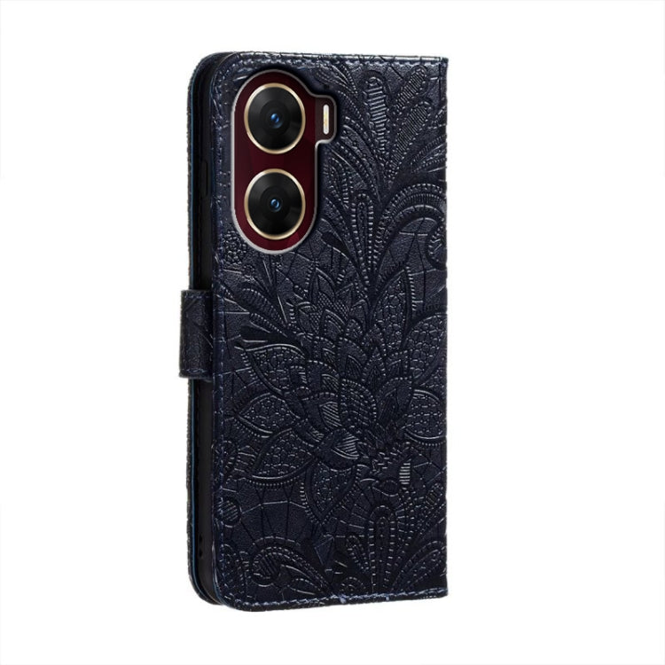 For vivo V29E Lace Flower Embossing Flip Leather Phone Case