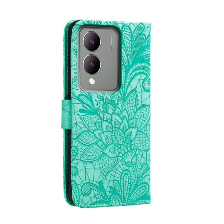 For vivo Y17S Lace Flower Embossing Flip Leather Phone Case