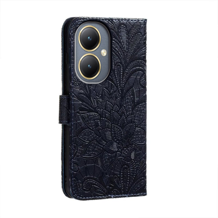 For vivo Y35M+ Lace Flower Embossing Flip Leather Phone Case