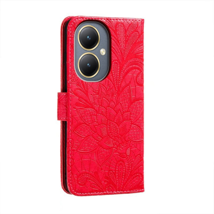 For vivo Y35M+ Lace Flower Embossing Flip Leather Phone Case