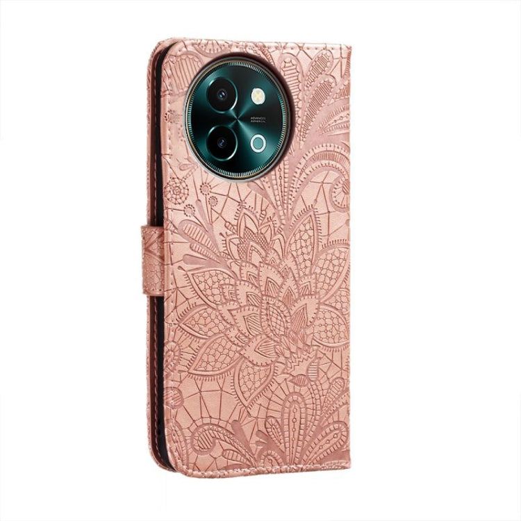 For vivo Y38 Lace Flower Embossing Flip Leather Phone Case