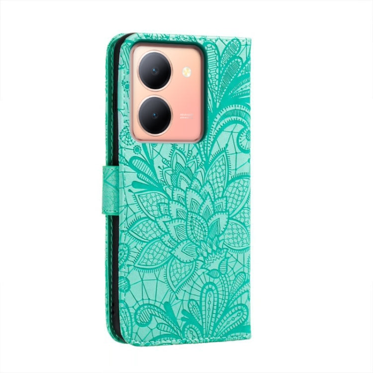 For vivo Y78 Lace Flower Embossing Flip Leather Phone Case