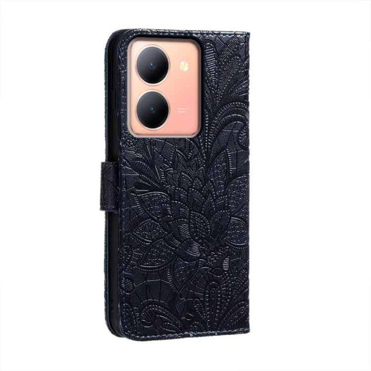 For vivo Y78 Lace Flower Embossing Flip Leather Phone Case