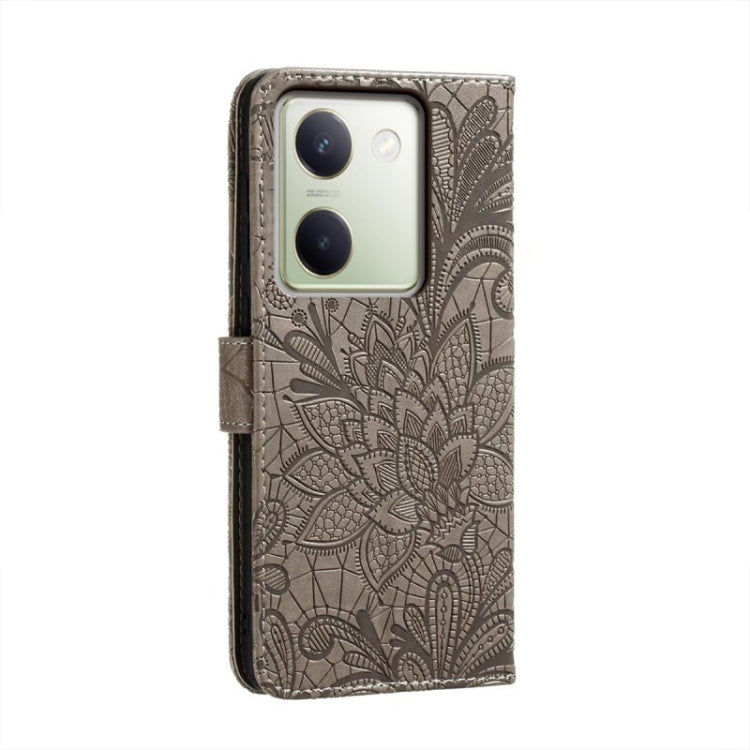 For vivo Y100 5G Lace Flower Embossing Flip Leather Phone Case