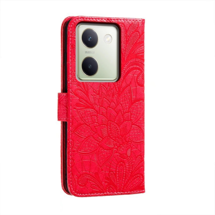 For vivo Y100 5G Lace Flower Embossing Flip Leather Phone Case
