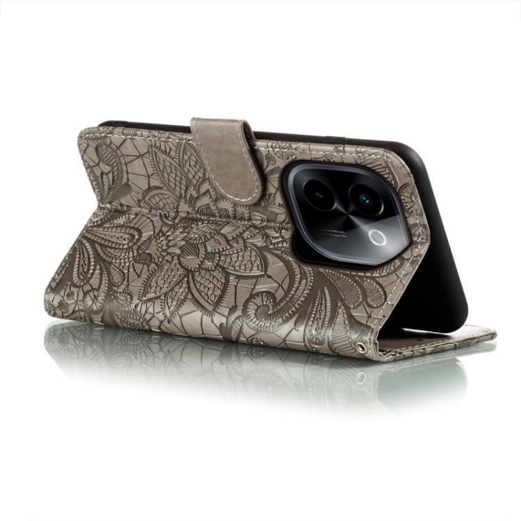 For vivo Y200 5G Lace Flower Embossing Flip Leather Phone Case