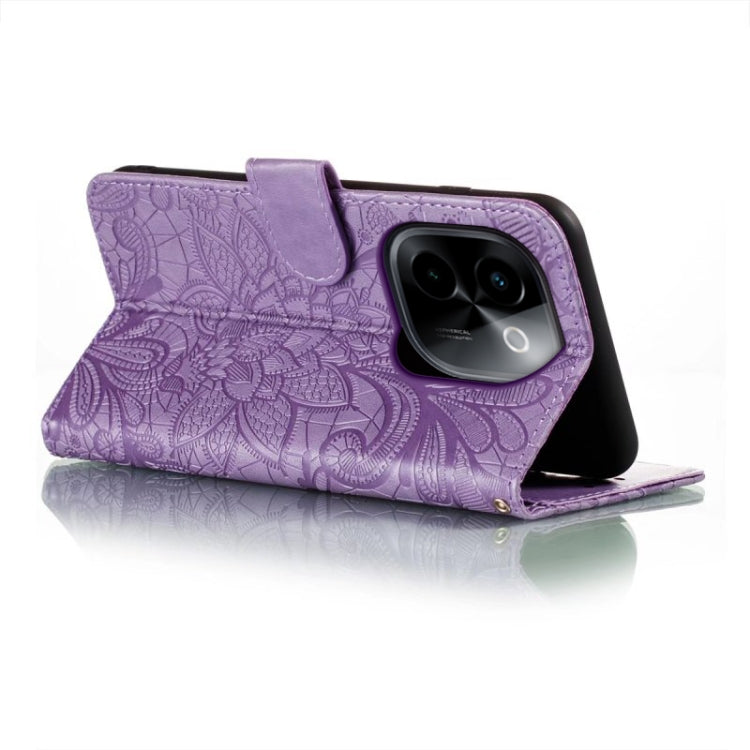 For vivo Y200 5G Lace Flower Embossing Flip Leather Phone Case