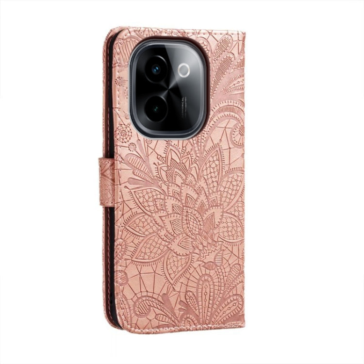 For vivo Y200 5G Lace Flower Embossing Flip Leather Phone Case