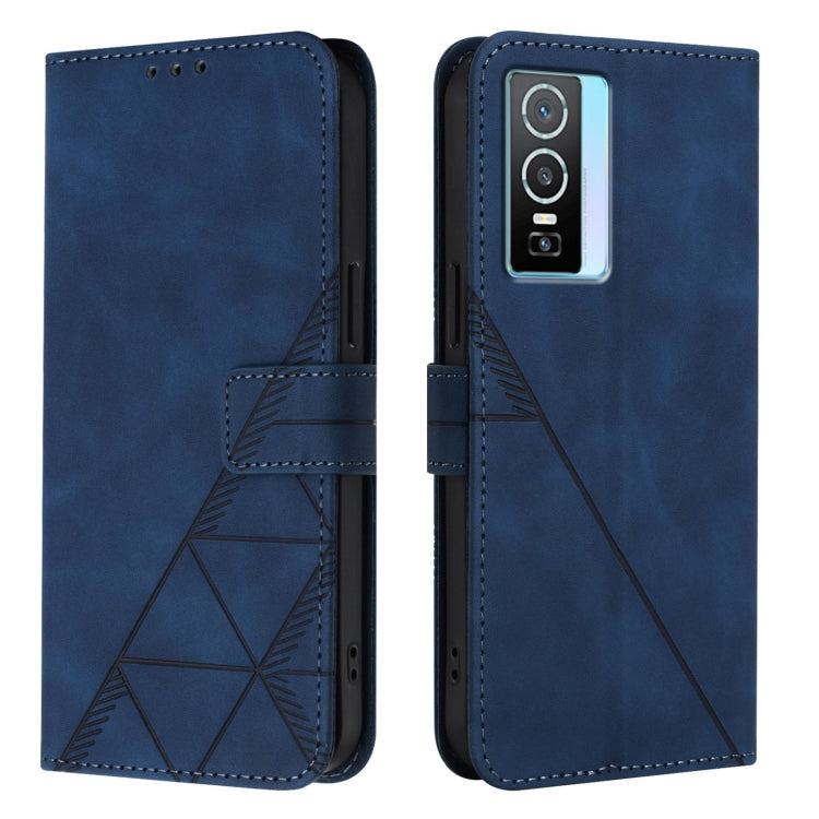 For vivo Y76 5G Crossbody 3D Embossed Flip Leather Phone Case