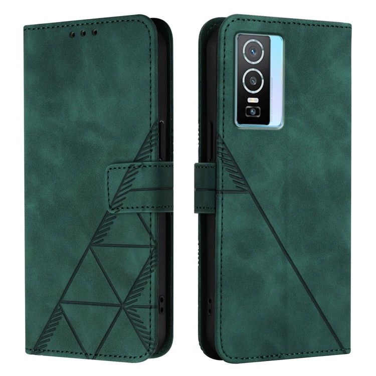 For vivo Y76 5G Crossbody 3D Embossed Flip Leather Phone Case