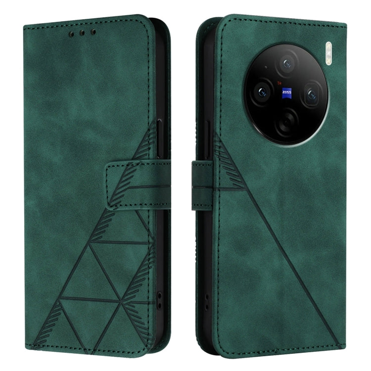 For vivo X100 Pro Crossbody 3D Embossed Flip Leather Phone Case
