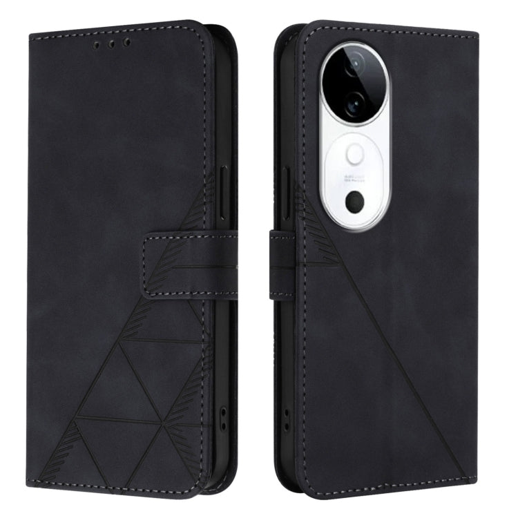 For vivo S19 Crossbody 3D Embossed Flip Leather Phone Case