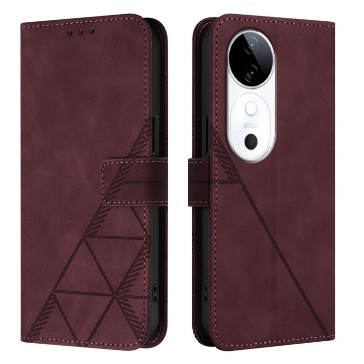 For vivo S19 Crossbody 3D Embossed Flip Leather Phone Case
