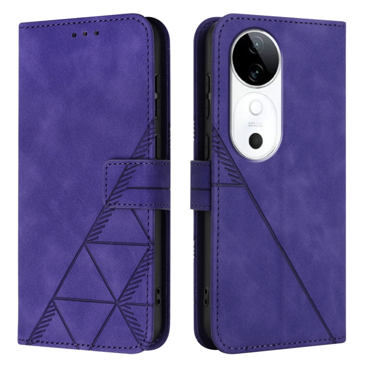 For vivo S19 Crossbody 3D Embossed Flip Leather Phone Case