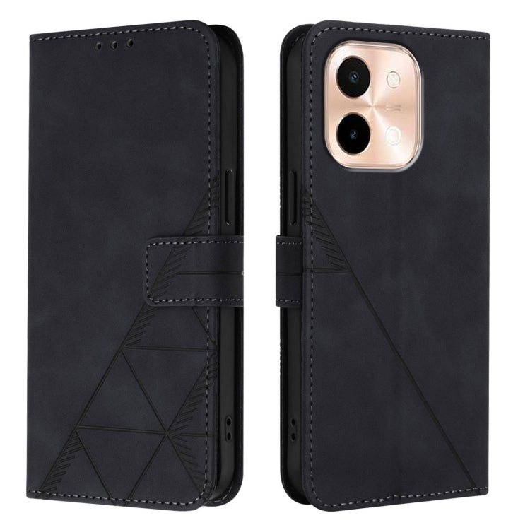For vivo Y28 4G Crossbody 3D Embossed Flip Leather Phone Case